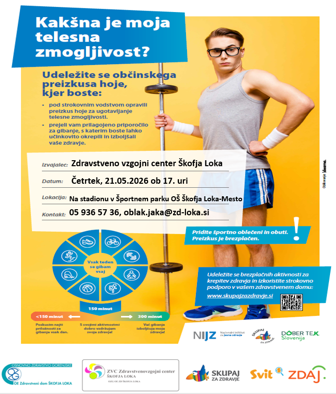 Občinski test hoje, vabilo