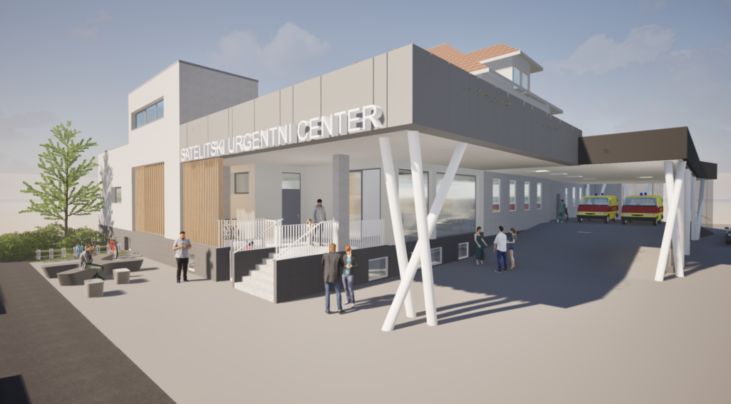 izgled satelitskega urgentnega centra, projekcija